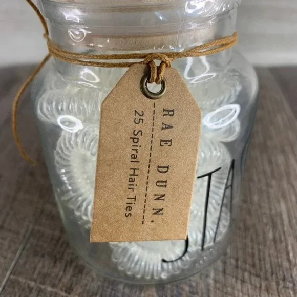 Rae Dunn STASH hair tie jar - Picture 3 of 5